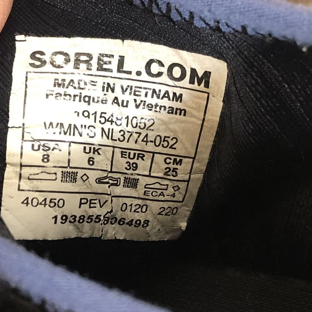 Sorel Kinetic Sneak Quarry Gray NL3774 Sneakers Shoe Women's 8 Low Top Mesh